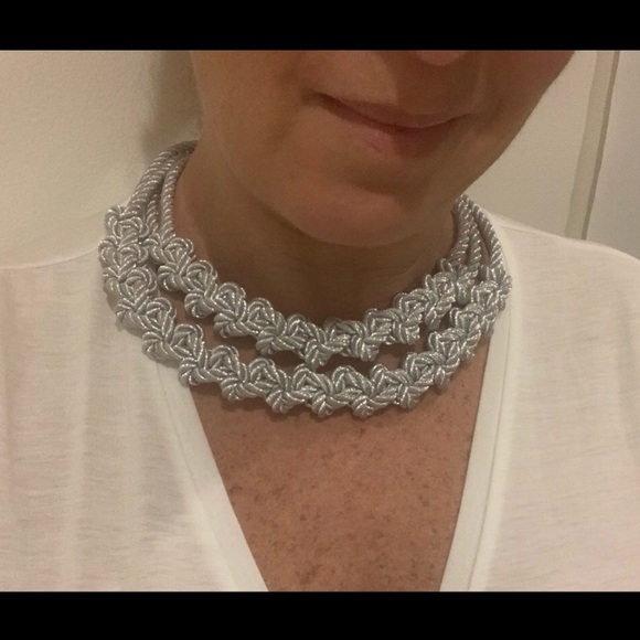 Handmade Silver Cord Necklace - Picture 2 of 5